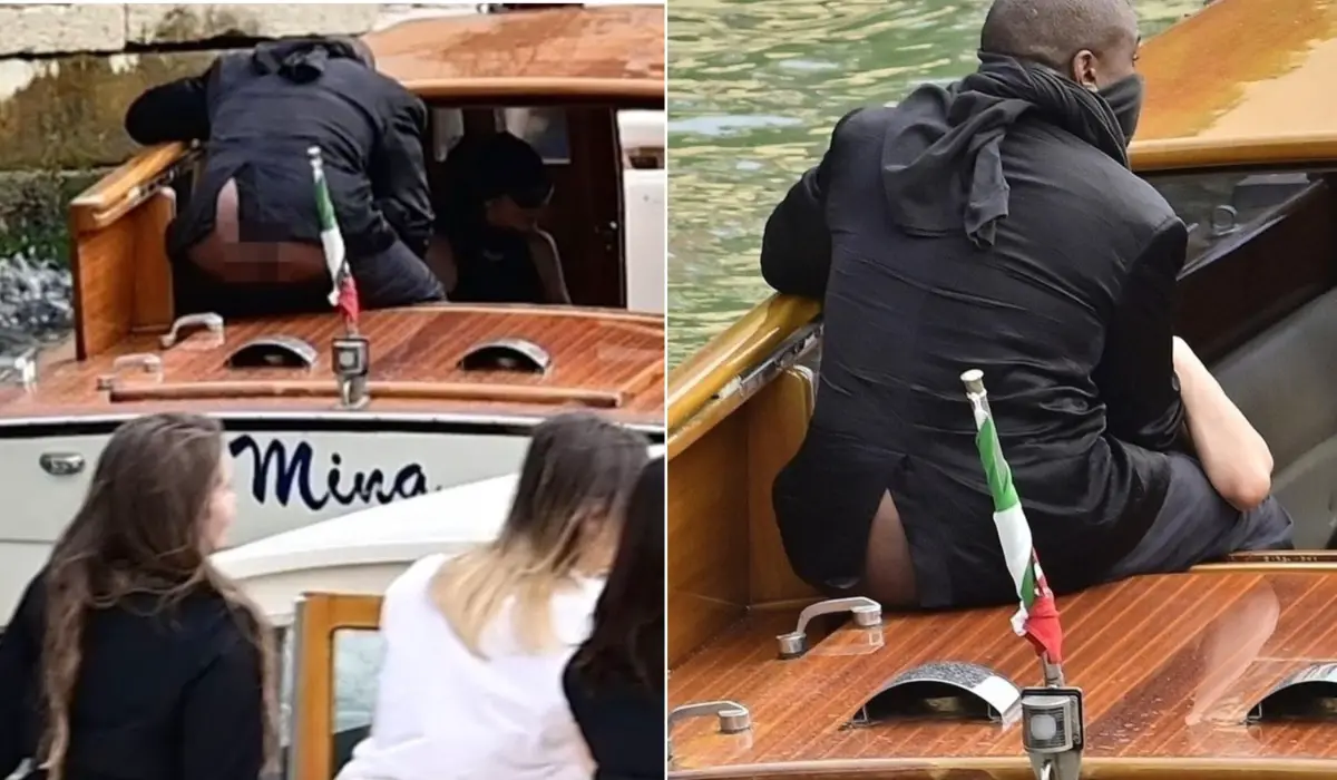 Kanye West Caught pants down