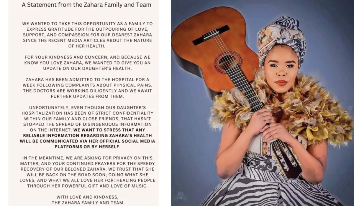 Zahara's Family Speak Out on Her Health after she is hospitalized