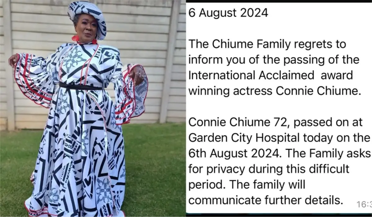 Gomora Actress Connie Chiume has died