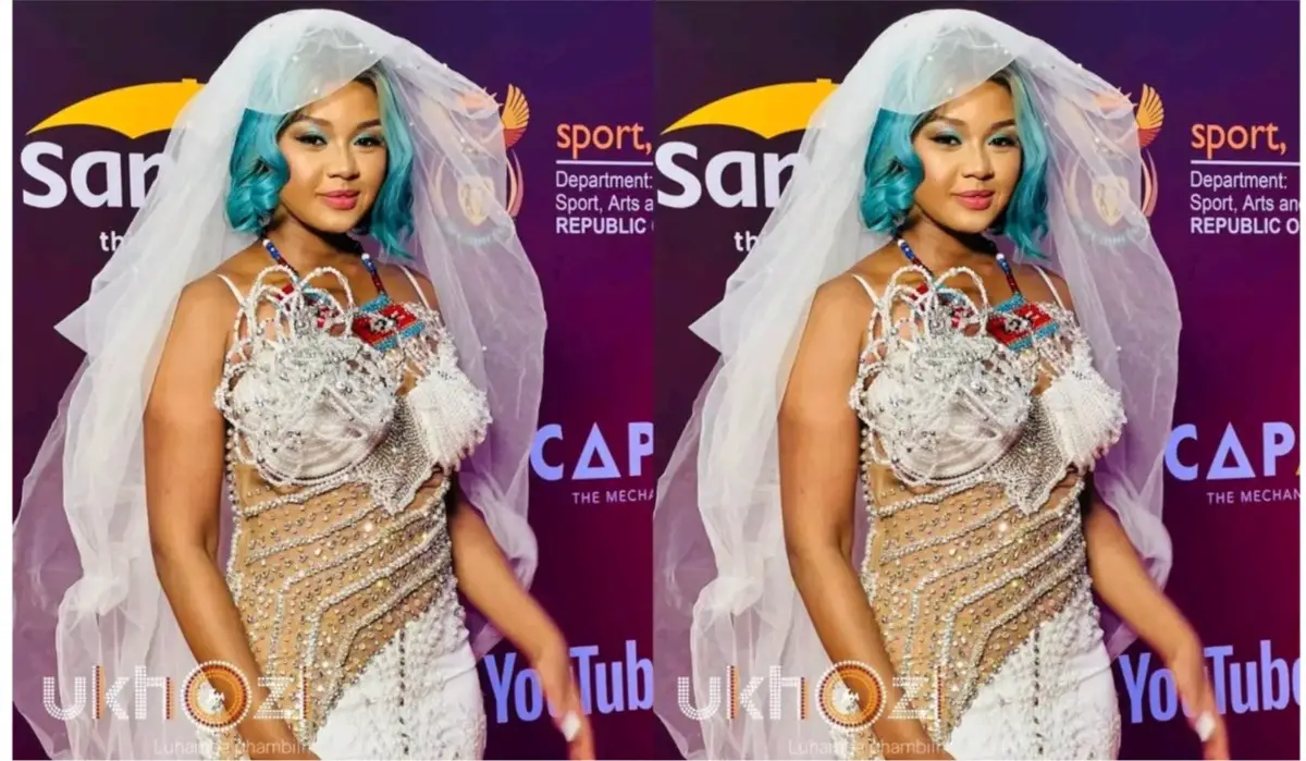 Babes Wodumo Dons Wedding Dress at SAMAs