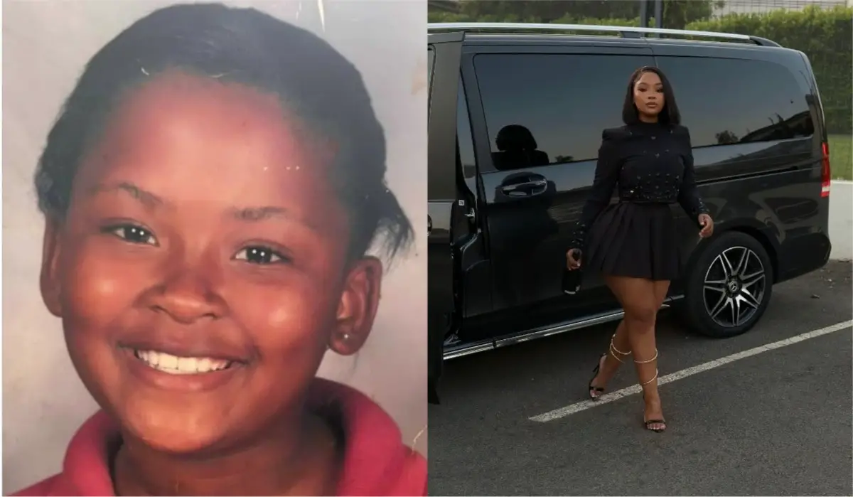 Mzansi Mock Cyan Boujee After Her Childhood Picture Emerges On Social Media