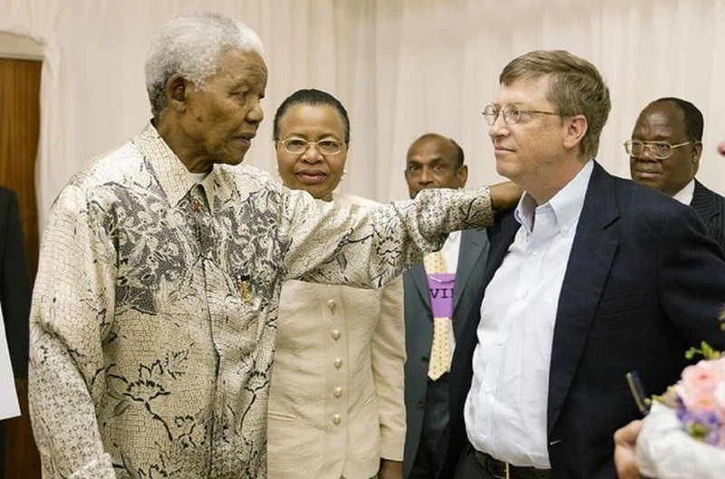 Nelson Mandela and Bill Gates-Image Source@Instagram