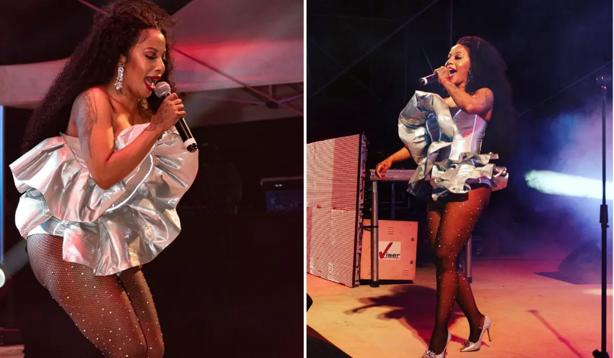 Kelly Khumalo's Daring Silver Outfit Sparks Controversy