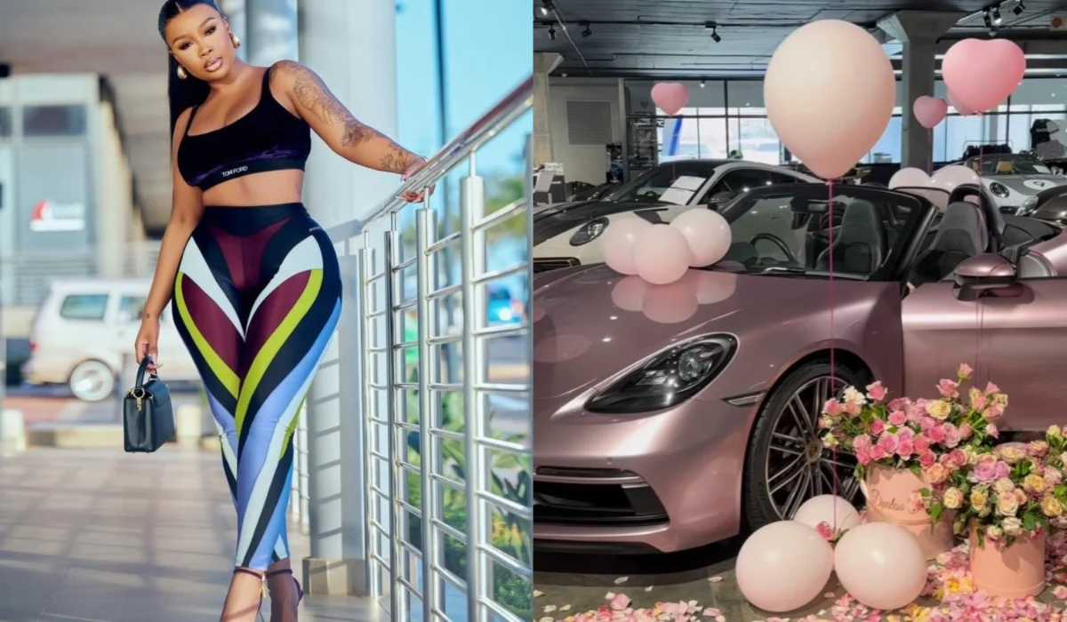 Sithelo Shozi buys a pink Porsche