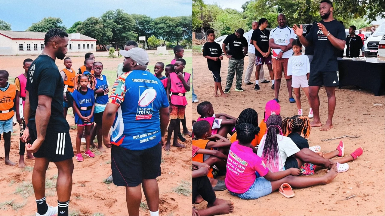 WATCH: Siya Kolisi Shares Heartwarming Moments with Kids in Vic Falls ...